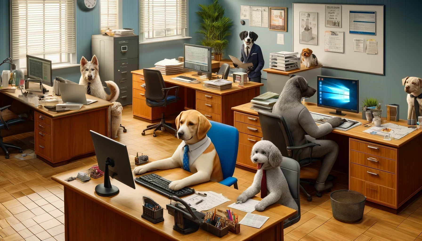 Bürohunde Ki Generiert